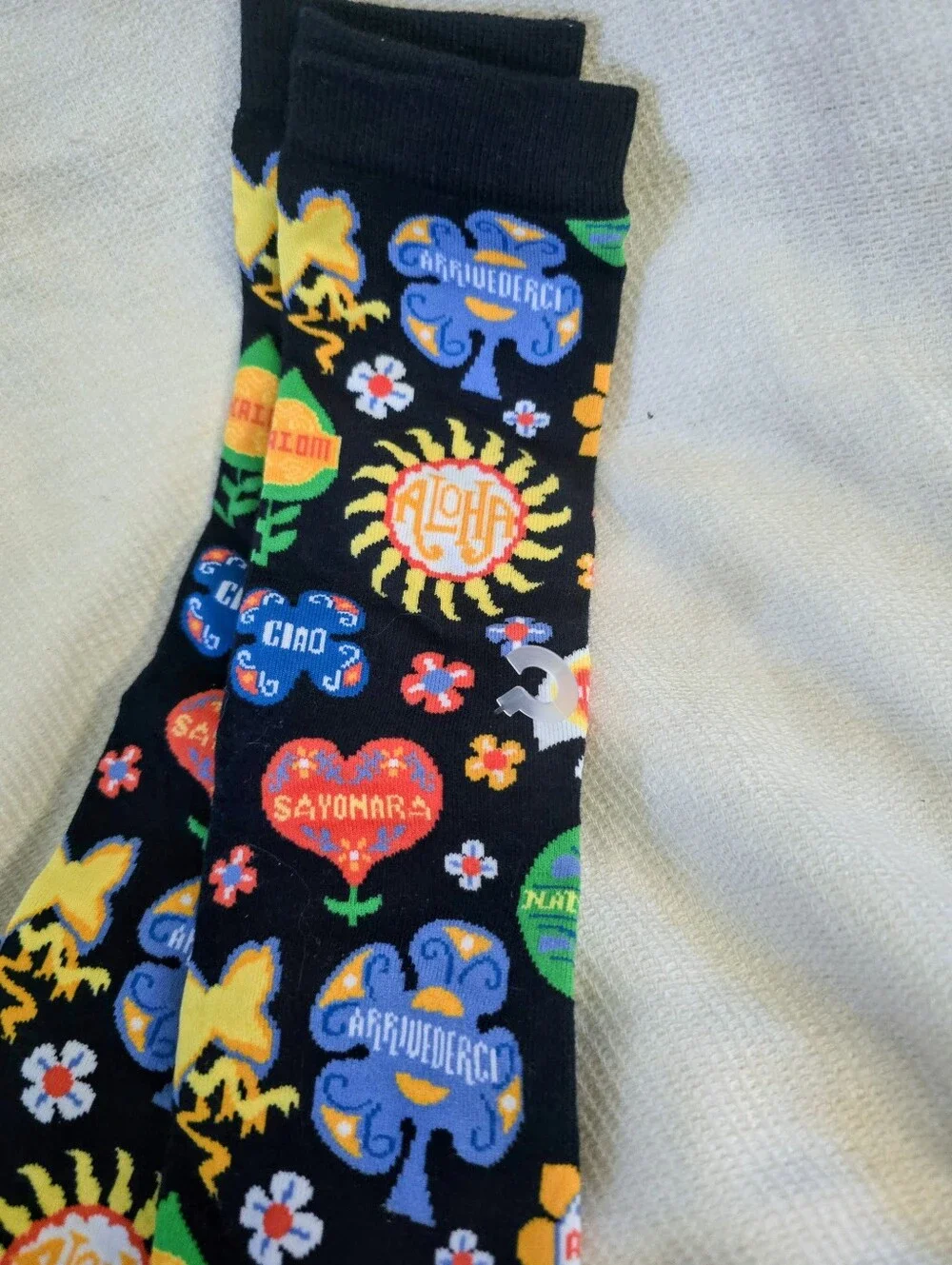 NW/T Disney Parks Its A Small World Socks Ladies 5-10 or Men 5-9 Disneyland